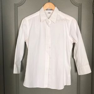 Port Authority - 3/4 Sleeve White Button Up Top
